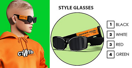 Second Life Marketplace - 4. BETRAYAL STYLE Glasses GREEN